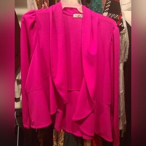 Fushia peplum blazer